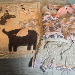 Baby Girl Bedding Set Animals