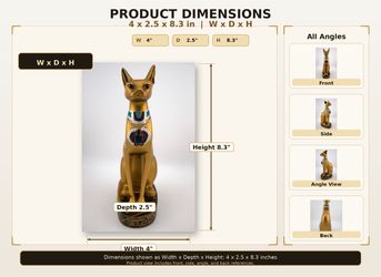 Ancient Egyptian Bastet Cat Statue: