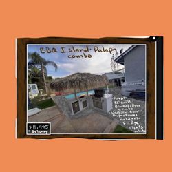 BBQ Island And Palapa Combo For Backyard