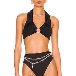 WeWoreWhat Black Bikini Top