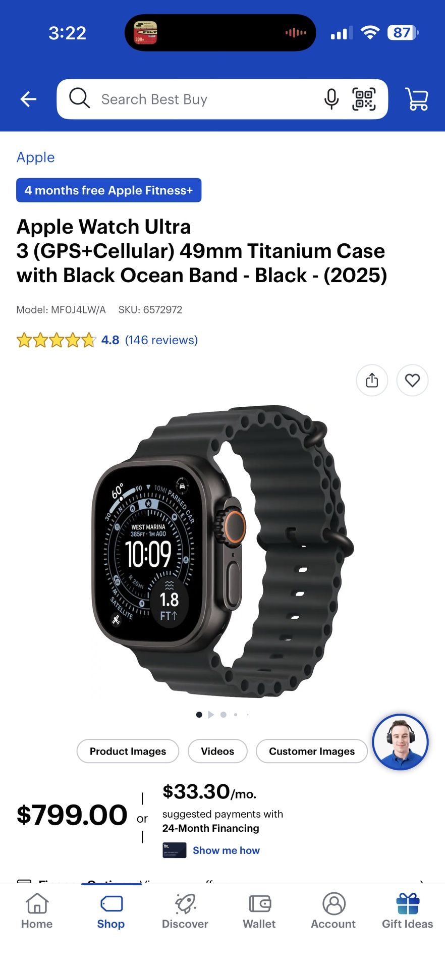 Apple Watch Ultra 3 Unlocked $700  Cash FINAL