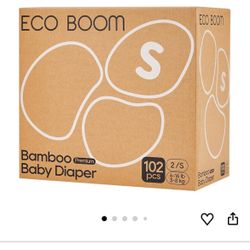 ECO BOOM Bamboo Diapers Size 2 ~ ECO BOOM Pañales de Bamboo material, talla 2