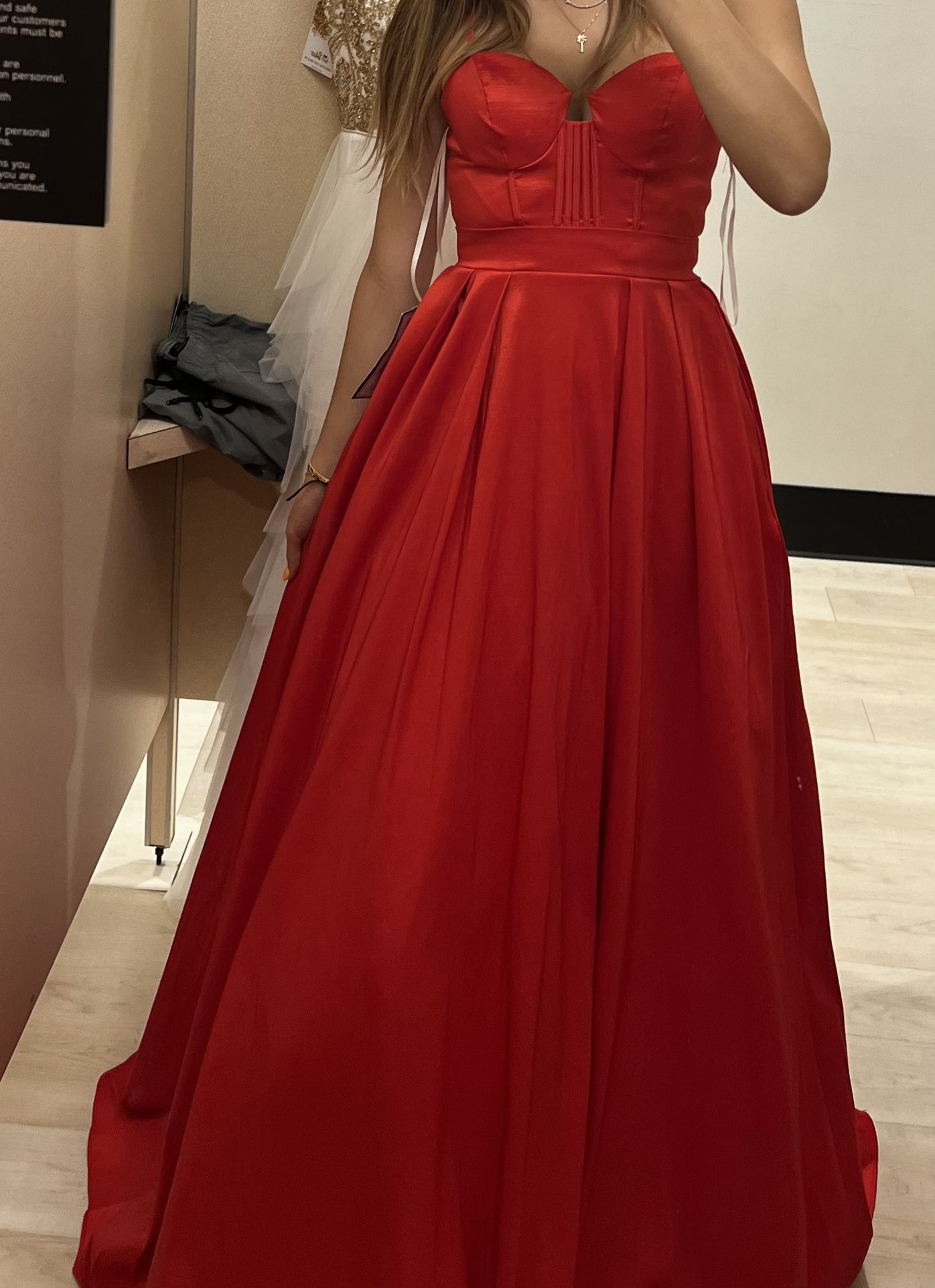 PROM DRESS- RED GOWN