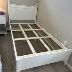 On Hold: Twin Bed Frame - White Wood