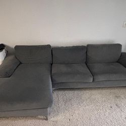 dark grey 3 person couch