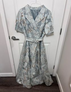 Alex Evenings Petite 12 Metallic Floral Jacquard Maxi Dress