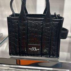 Marc Jacobs Croc Leather Mini Tote Bag