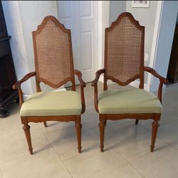 Mid-Century Wood Arm Chairs (2)