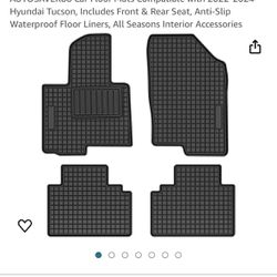 Car Floor Mats Compatible with 2022-2024 Hyundai Tucson, Includes Front & Rear Seat, Anti-Slip Waterproof Floor Liners, All Seasons Interior Accessori