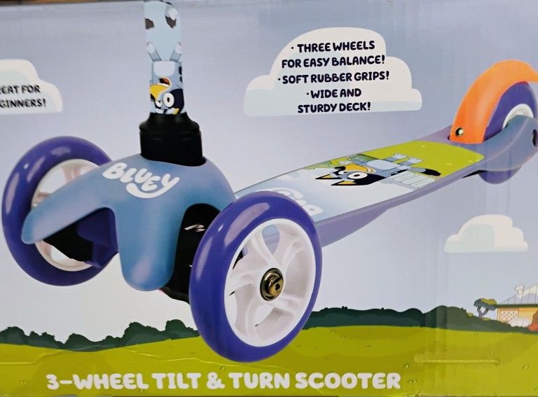 Bluey 3 Wheel Tilt And Turn Scooter
