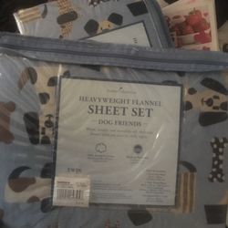 Two brand new in package heavyweight flannel twin sheet sets call Cell for 60 asking $30 each firm