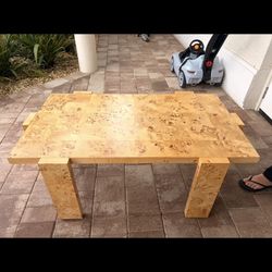 New! Never Used CRATE AND BARREL LEON BURLED WOOD COFFEE TABLE