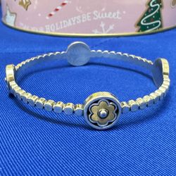 BRIGHTON INTRIGUE BANGLE BRACELET, GOLD & SILVER