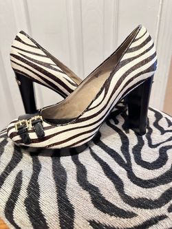 Michael Kors Zebra Print Calf Hair Platform Heels