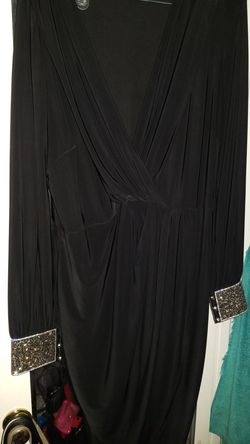 Dress with embellished sleeves