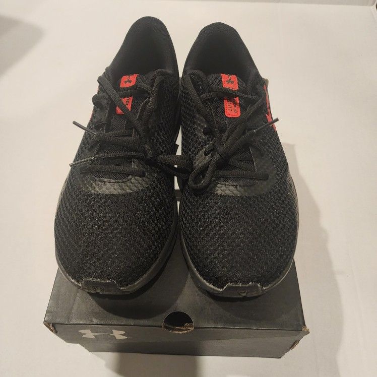 Under Armour Charged Pursuit 3 4E Black/Red Shoes Different Sizes