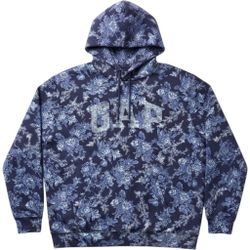 Gap x LoveShackFancy Blue Floral Fleece Hoodie Large Coquette Limited Edition