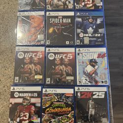 PS5 & PS4 Games (Madden, UFC, Spider-Man, Star Wars)