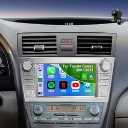 Car Stereo Radio Toyota Camry 2006 2007 2008 2009 2010 2011, Wireless CarPlay Android Auto, 8” Touch Screen Head Units, Backup Camera