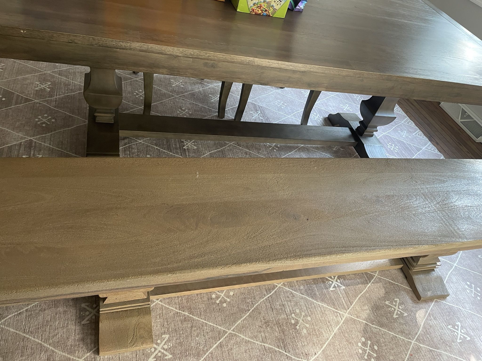 Dining Room Set: Table, Bench, 4 Chairs