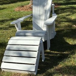 Vintage Adirondack Chair and Ottoman