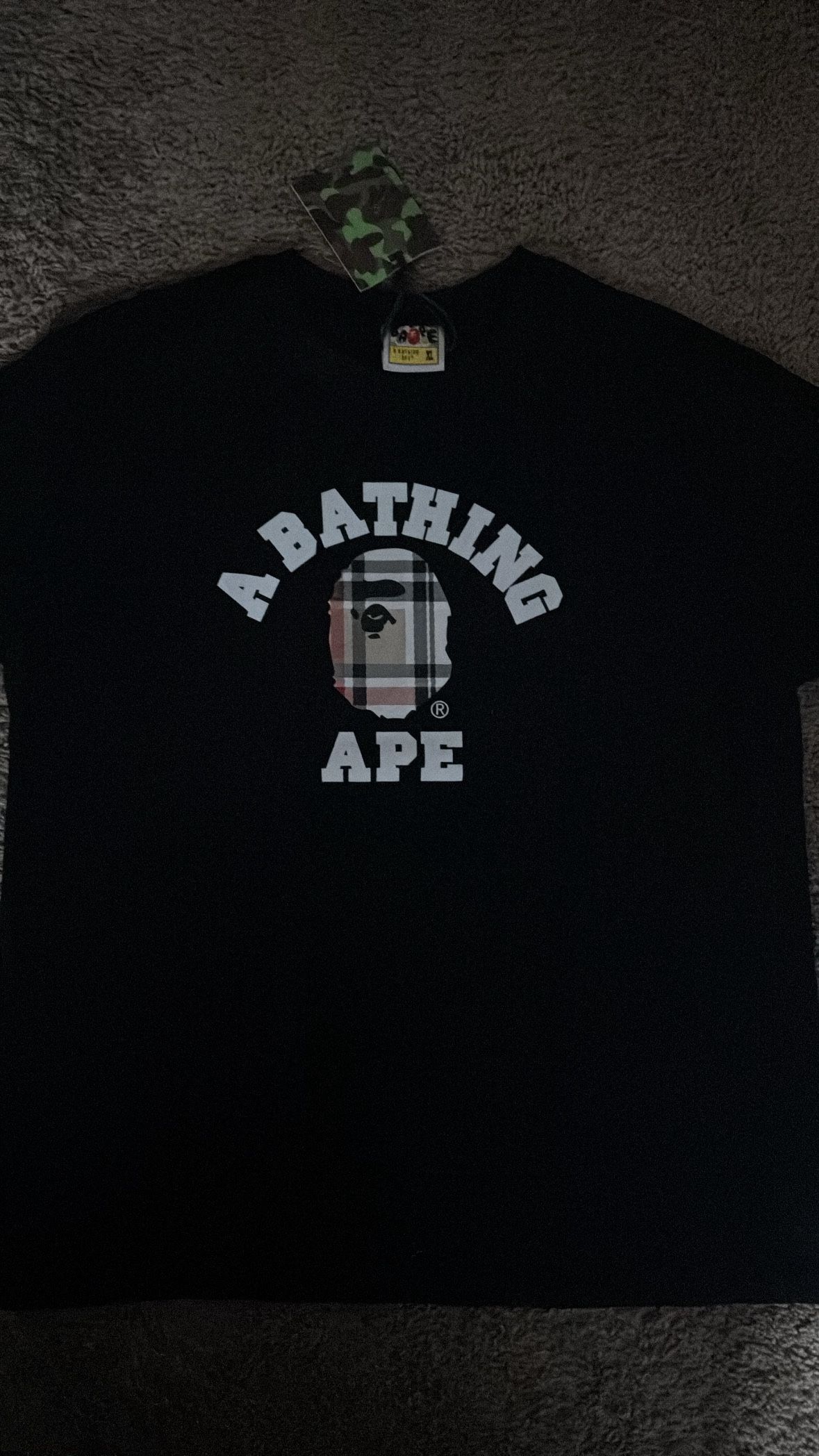 burberry X bape shirt size xl
