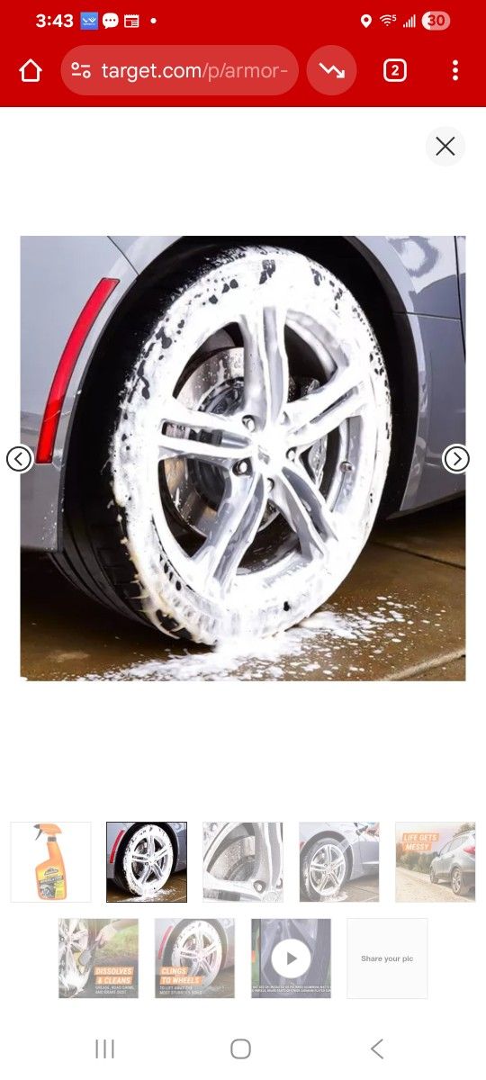 Armor All Extreme Wheel and Tire Cleaner 32oz Spay Bottle $25 for case of 6 $5 a bottle