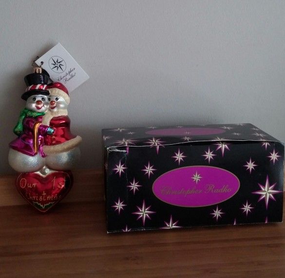 Radko "Snow In Love " /Our 1st Christmas Together Ornament 