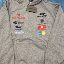 Grey Balenciaga Hoodie Xl Only 