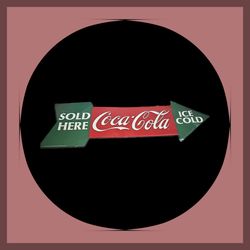 Vintage Porcelain Cocoa Cola Arrow Sign