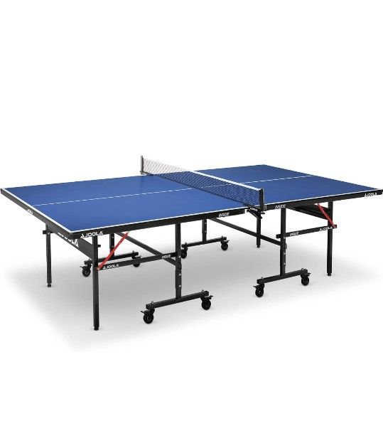 JOOLA Inside - Professional MDF Indoor Table Tennis Table with Quick Clamp Ping Pong Net and Post Set