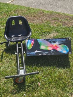 Hover board with go kart attachment