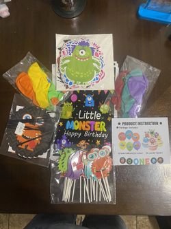 Little Monster Birthday Theme Package
