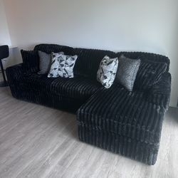 New Black Sectional Couch 
