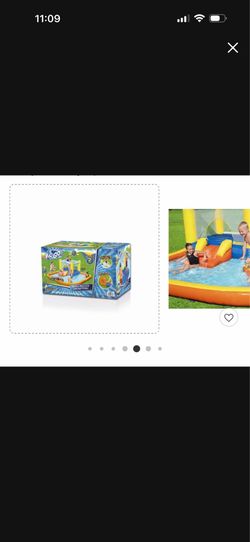 H2O Go inflatable Bounce house water park slide swimming pool and splash pad