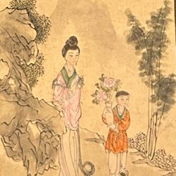 Asian Art Teacher And Student