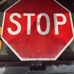 Stop Sign And One Way Sign