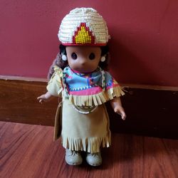 Precious Moments Doll Native American With Tag