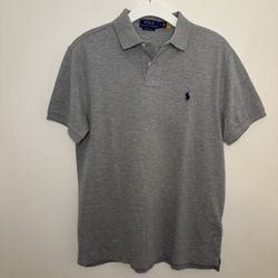 Polo Ralph Lauren Custom Slim Fit Mens Polo Shirt Size M Gray Heather Pony NWOT