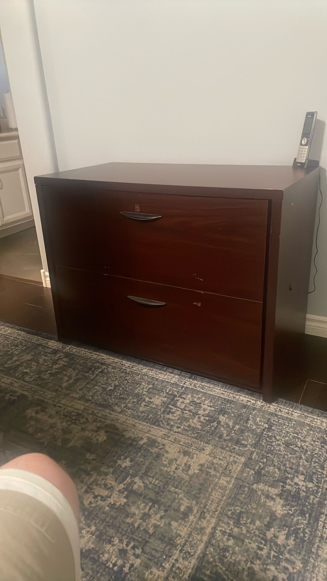 Two Office Credenza File Cabinets