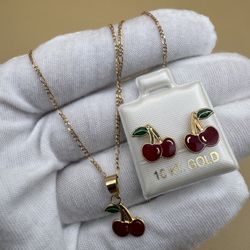 Oro 10K SET COMPLETO LARGO 18 PULGADAS 