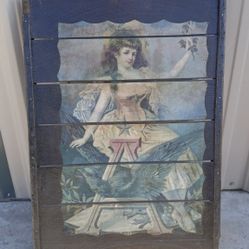 anheuser busch american woman wooden sign 1893 vintage