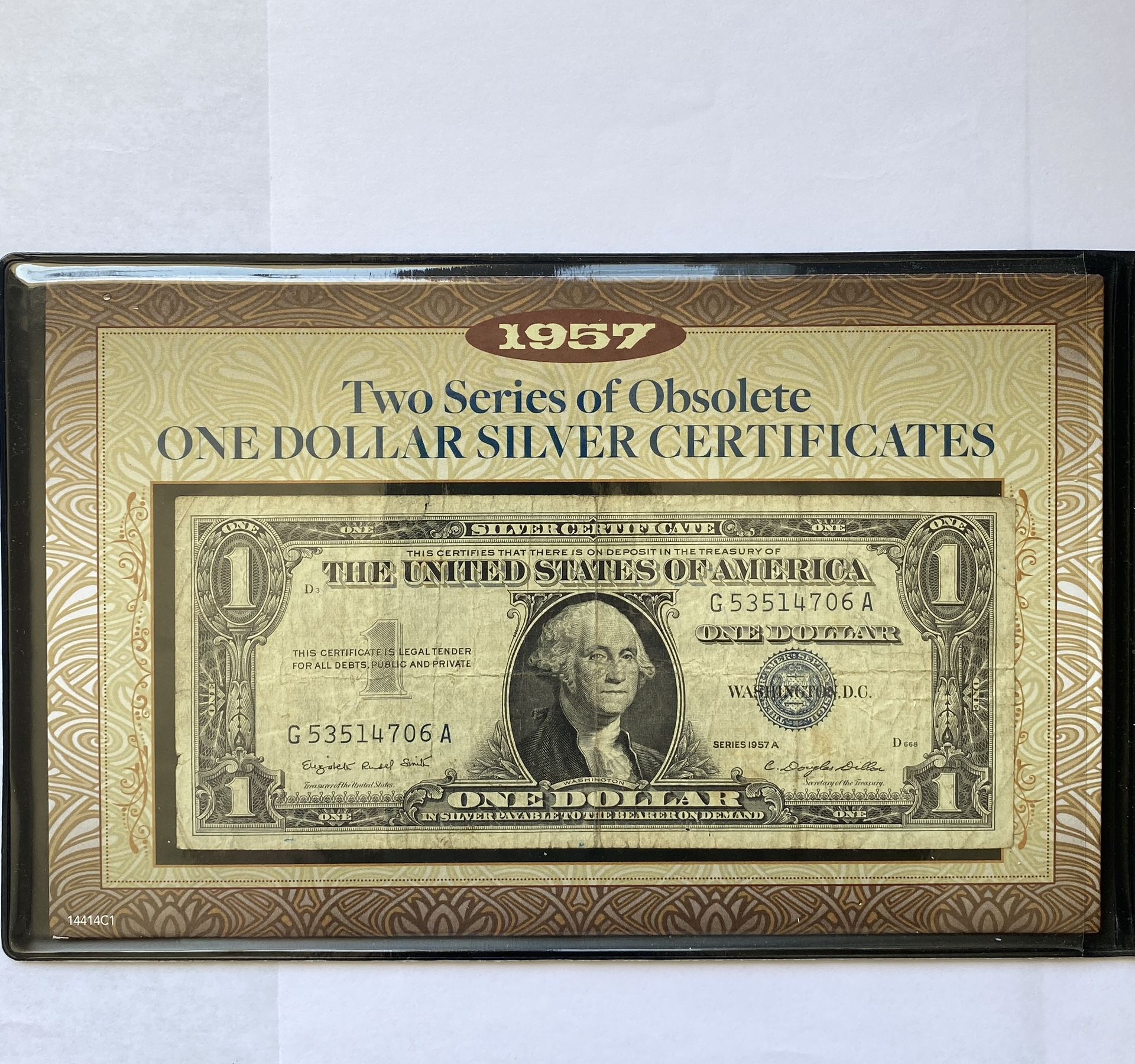 1957 Silver Certificate Set – 2 Notes in Collectible Display