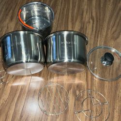 Insta Pot 3 Qt. 2 Each, Including Lid And 3 Rivets