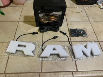RAM White Grille Letters