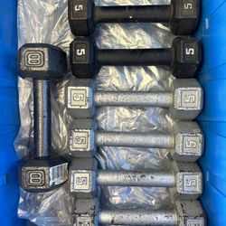 CAP Cast Iron Hex Barbell Hand Weights