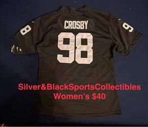 WOMEN’S LAS VEGAS RAIDERS MAXX CROSBY STITCHED JERSEY SMALL UP TO 2XL