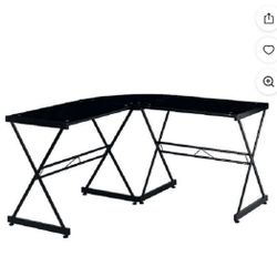 Black Glass Desk