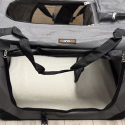 Feandrea 40 Inches Collapsible Soft Dog Crate, Portable Travel Dog Crate for Indoor and Outdoor Use, Dog Carrier Kennel with Safety Zippers, for Livin