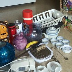 in excellent working clean condition different household items Porcelain China Teapot Thermos And More All For $20 Pick Up At Country Club And Grant
